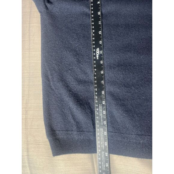 John W Nordstrom Men's Navy Cashmere V Neck Sweater Small - Picture 8 of 8